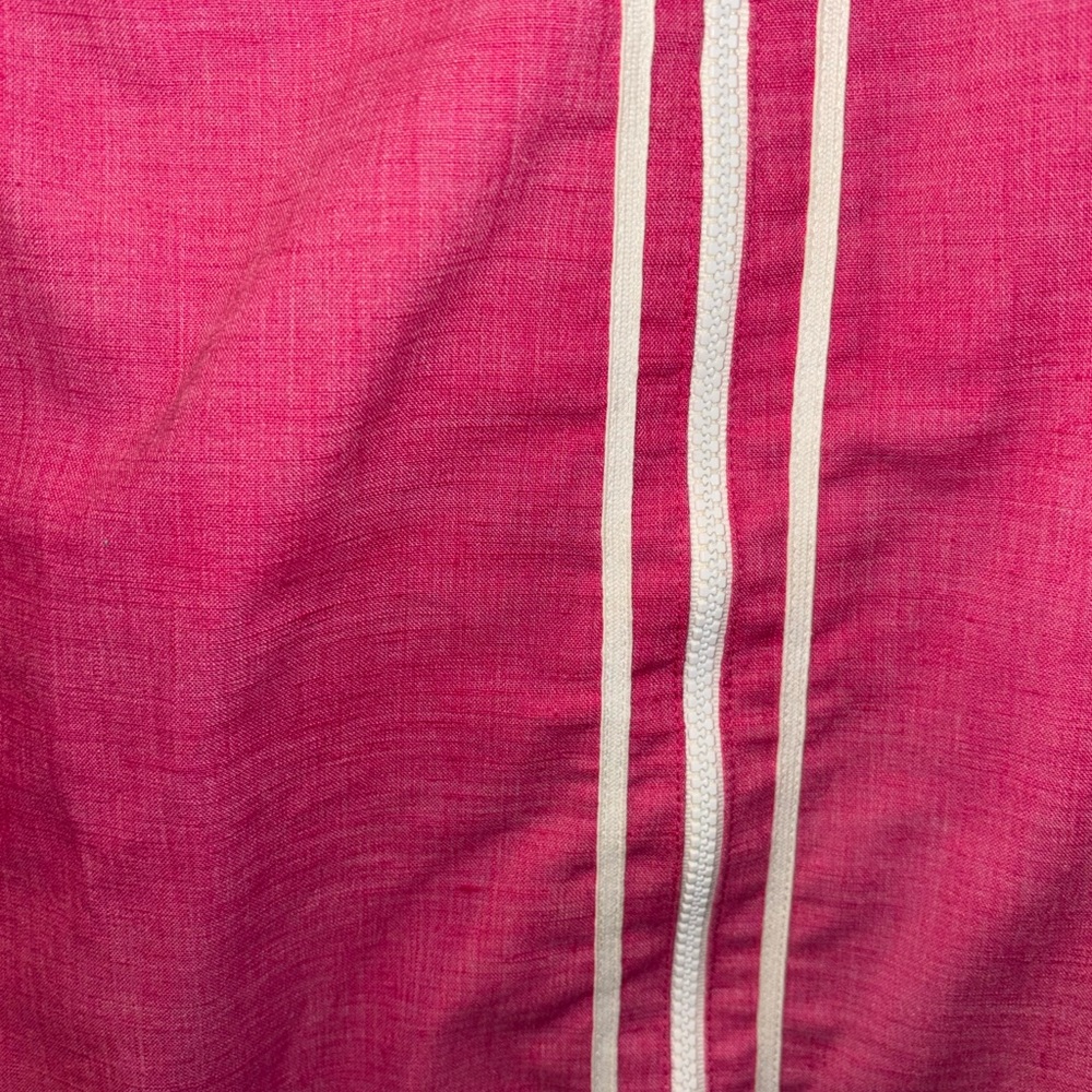 Vintage 60’s/70’s Q-Skirt by Leon Levin Pink A-Line Mini Skirt with White Trim - Picture 2 of 4